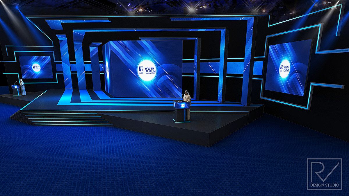 科技风演讲 舞台 舞美