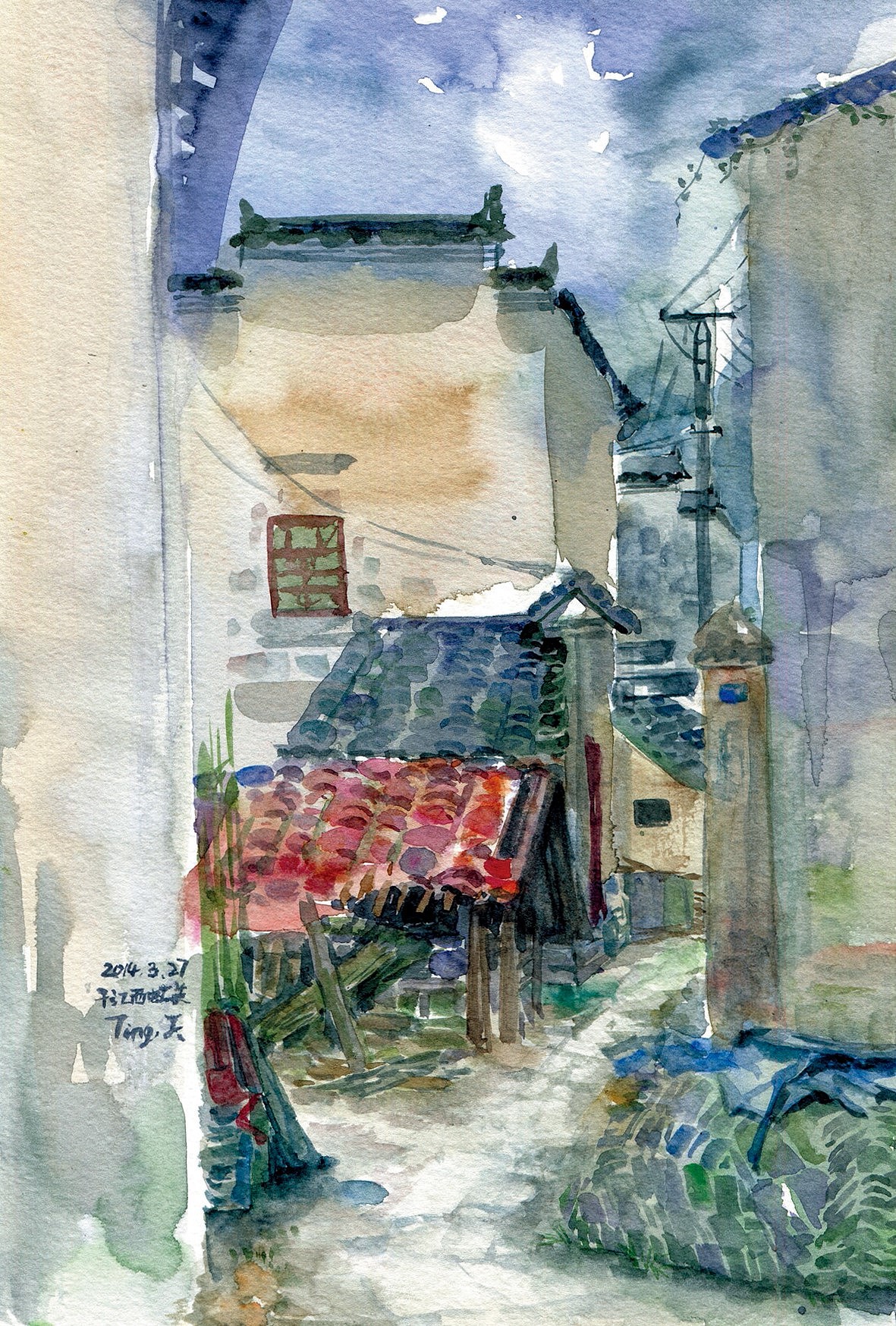 三月婺源水彩写生