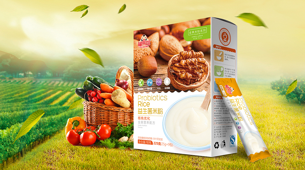 福莱娃小米蒸研/益生菌米粉包装设计（图ZMzA4ODA5OTI=） - 包装 - 站酷设计师核桃设计原创素材 - 站酷ZCOOL