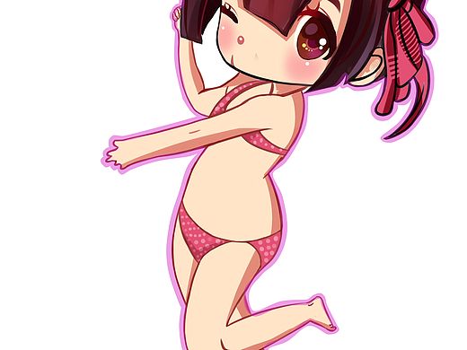 穿比基尼的女孩（个人主页-ZMTg1MDEyNzY=） - 单幅漫画 - 站酷设计师伏晓飞原创素材 - 站酷ZCOOL