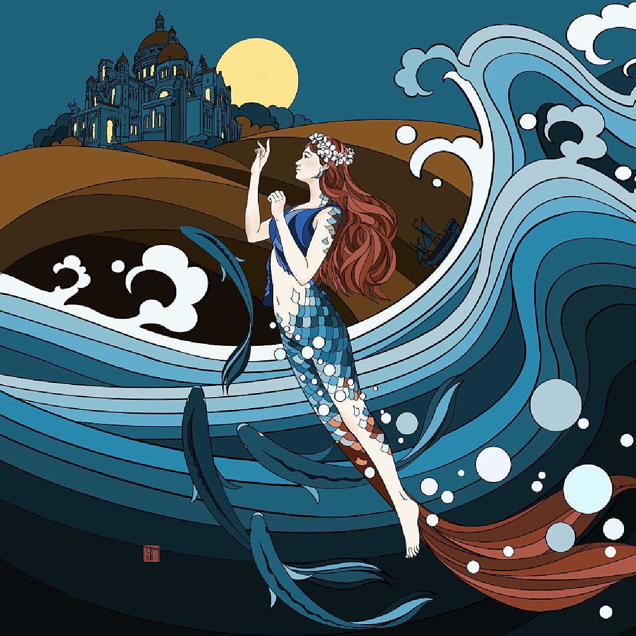 举报10分享原创作品插画儿童插画安徒生童话海的女儿