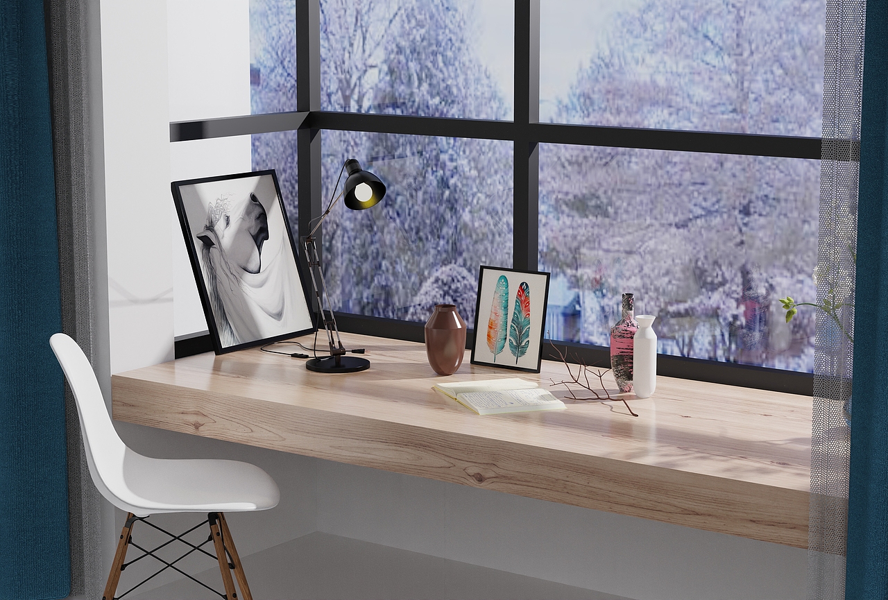 窗臺(tái)小場(chǎng)景Keyshot渲染（圖ZMjQ0MjI3Njg0） - 場(chǎng)景 - 站酷設(shè)計(jì)師WWWLG原創(chuàng)素材 - 站酷ZCOOL