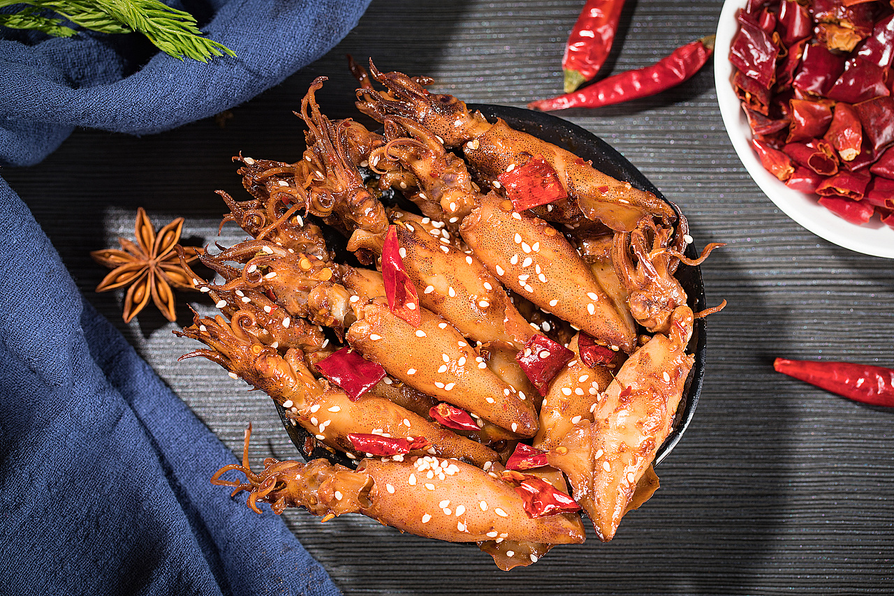 辣尚海鲜 鸭货美食拍摄