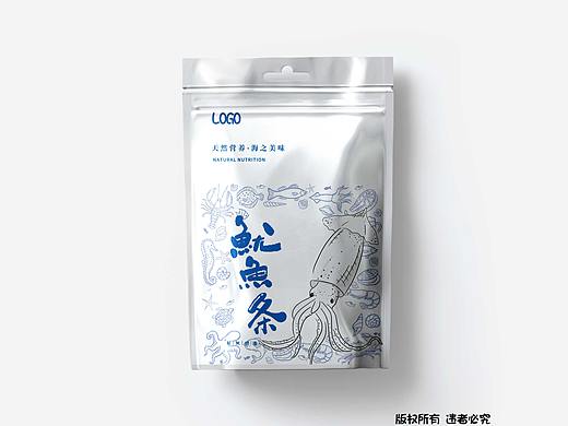 海鲜鱿鱼丝海味海产品手绘包装产品包装设计