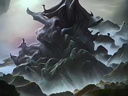 #站酷梦笔#恐怖的道观，详细的，居中，数字绘画，ArtS