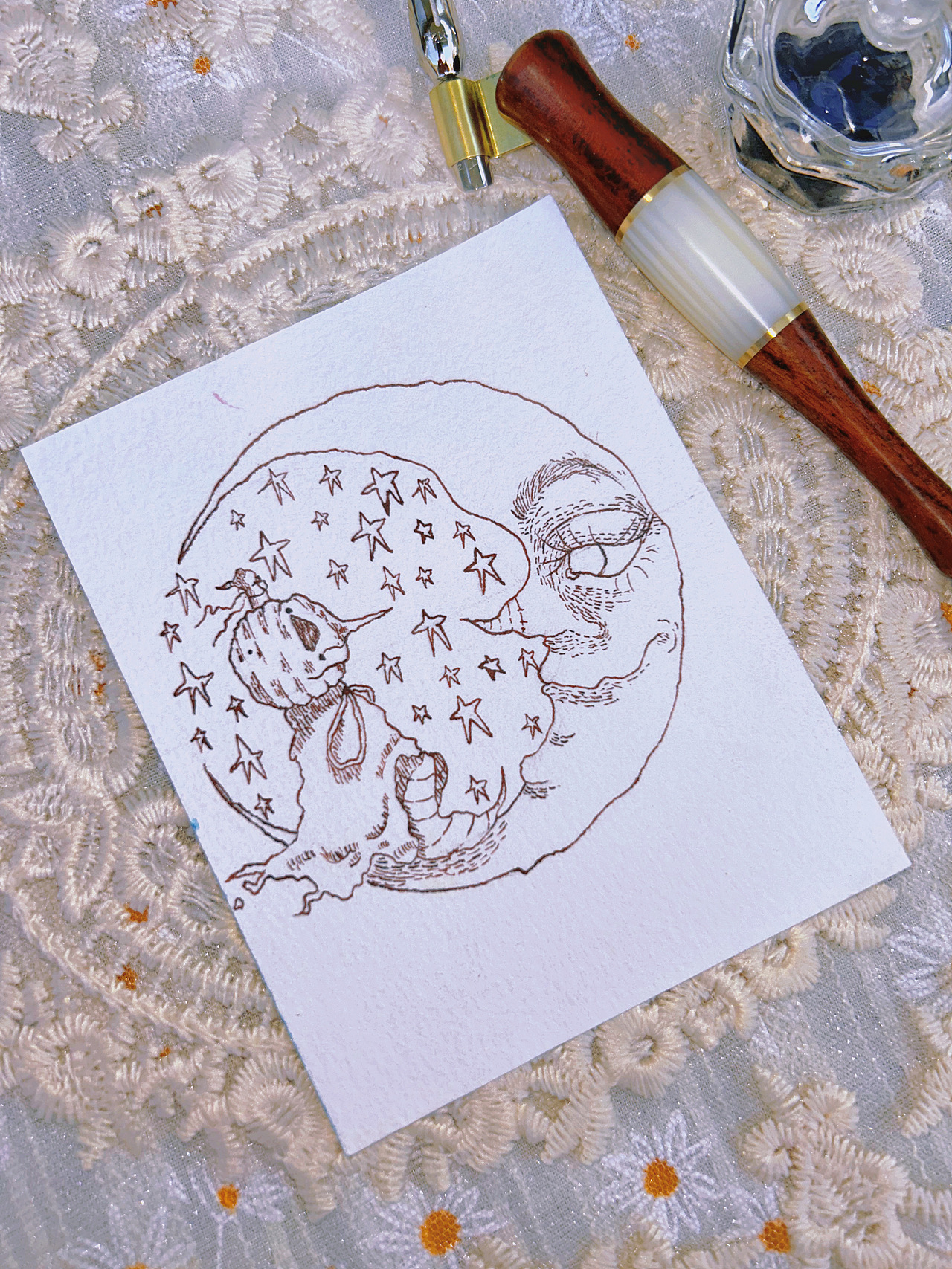 画画日常｜🌙 每盏月亮都不知所终（图ZMzM2NzQzOTA4） - 绘画 - 站酷设计师璐梦游原创素材 - 站酷ZCOOL