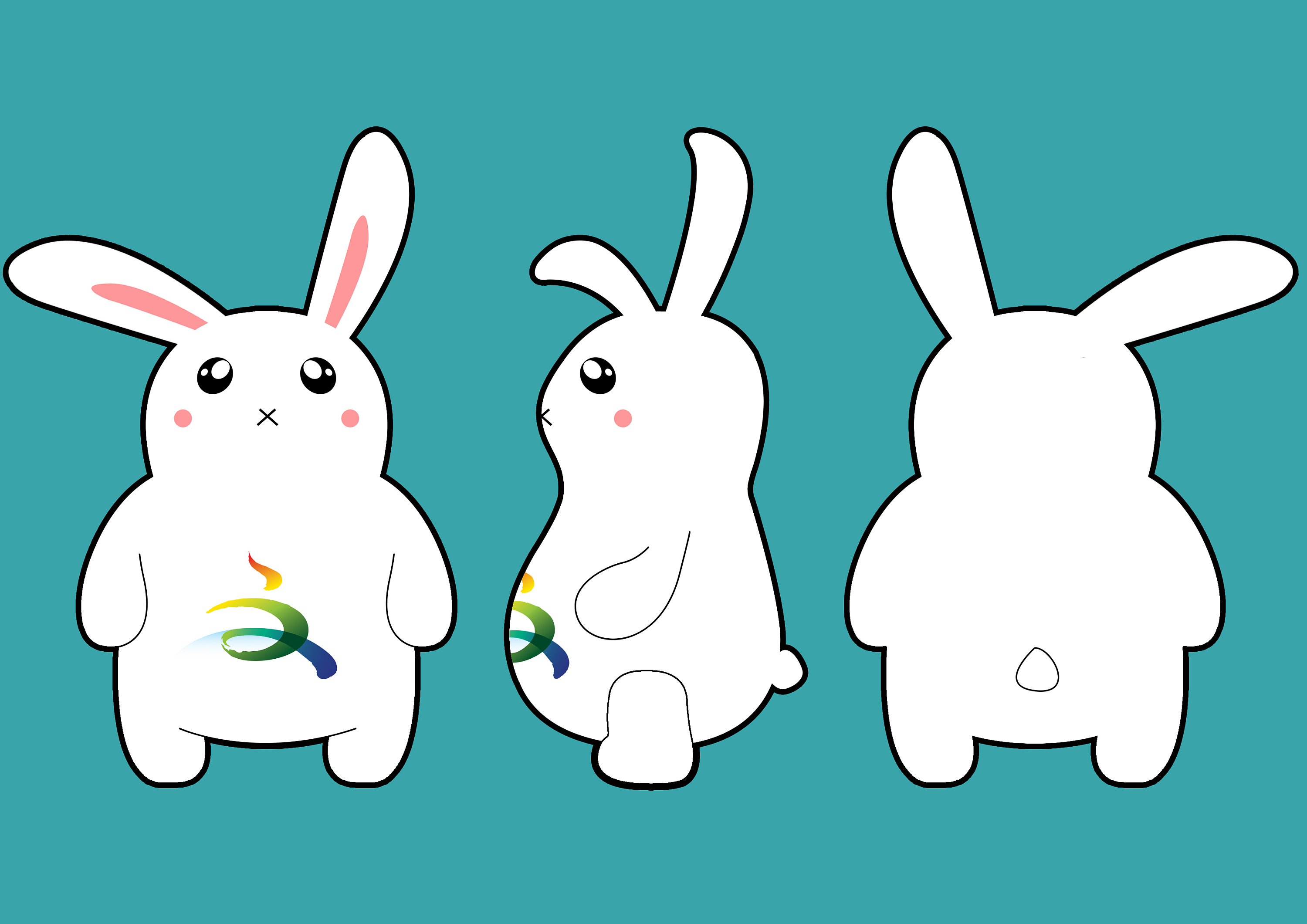 可爱月兔简笔画 云朵和小兔子的画法（简笔画的葡萄） - 有点网 - 好手艺