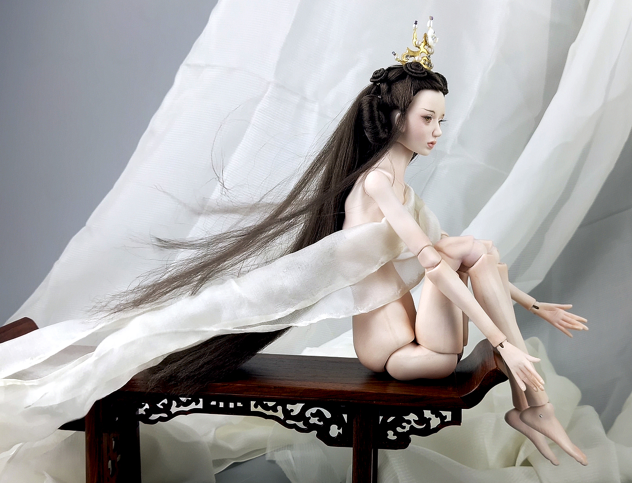 【陶瓷BJD】43厘米陶瓷人偶,聊斋之十娘