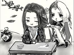 剑网三同人图明花六一儿童节贺图