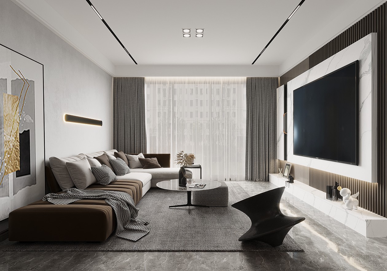 现代家装,极简主义的另一种高级演绎|空间|家装设计|z49756425_原创