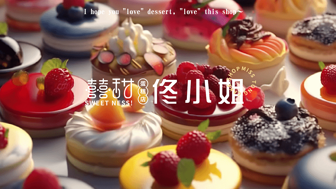 囍甜佟小姐蛋糕店品牌vI设计
