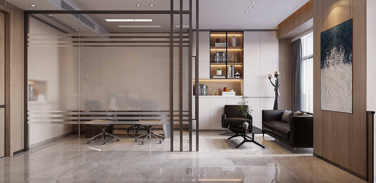 做一个建筑公司办公室的效果图