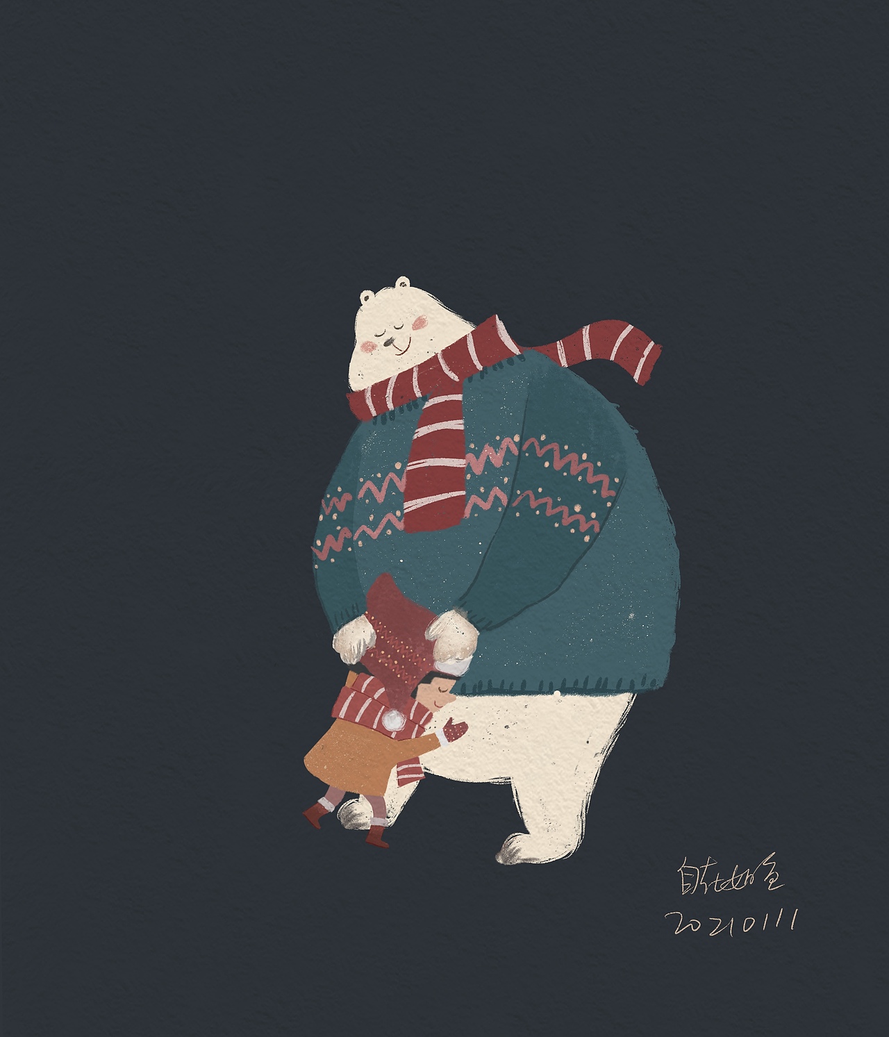 冬日里的温暖（图ZMjM5MzQxMTY0） - 儿童插画 - 站酷设计师自在如鱼原创素材 - 站酷ZCOOL