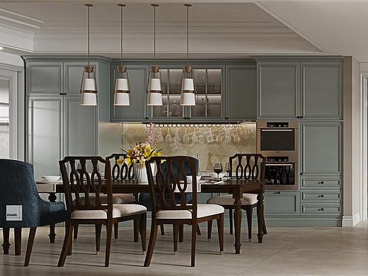 龙湖昱湖壹号大平层装修,简美风格设计效果图品鉴