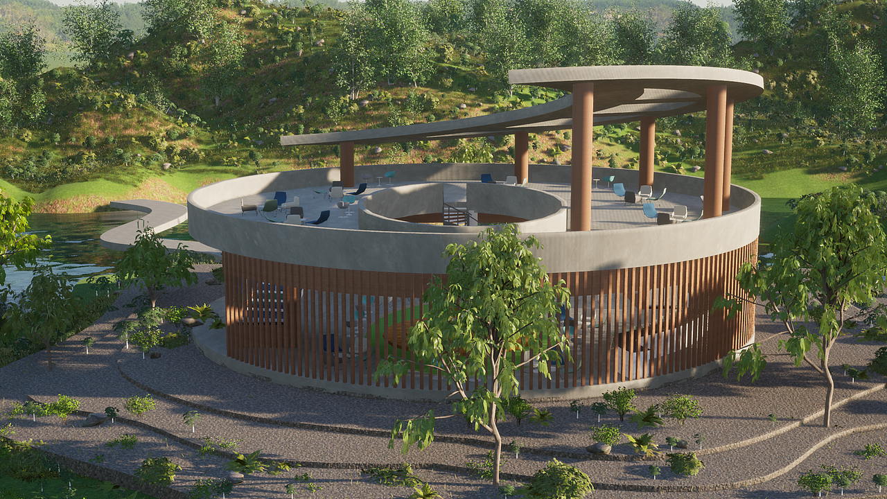 建筑设计 | 岛心咖啡馆