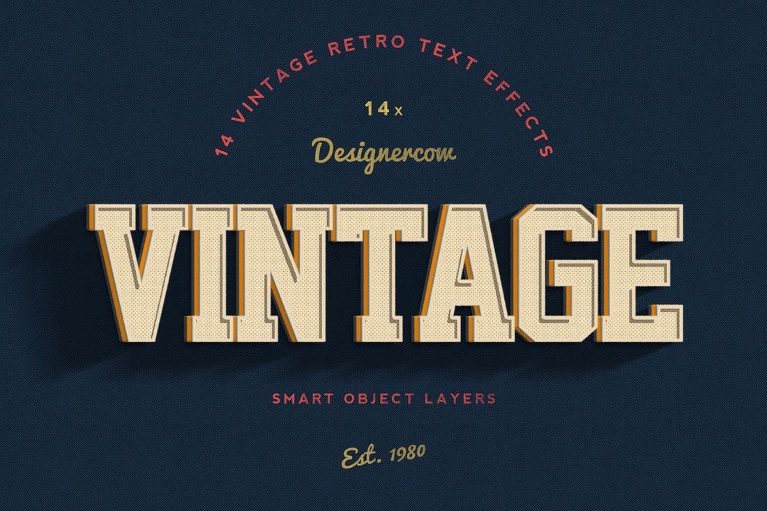 2.14 vintage retro text effects