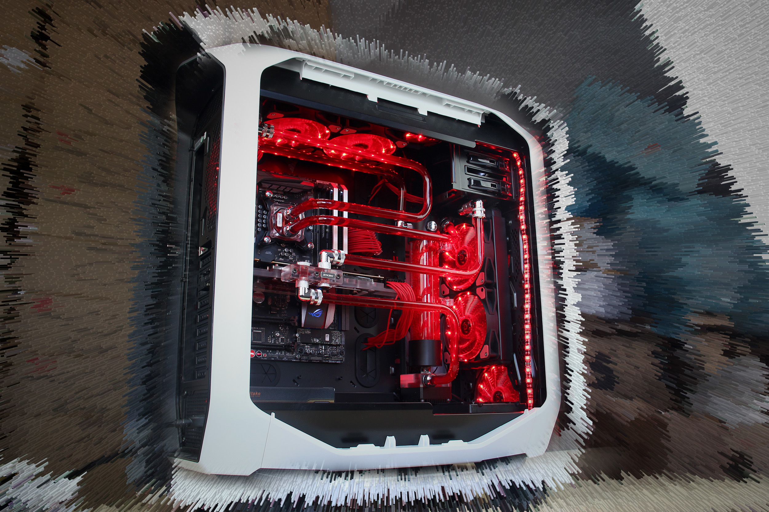 高端 定制 水冷mod 电脑主机拍摄