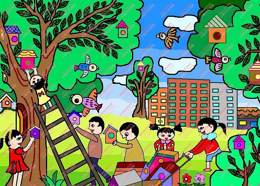 电脑作品 学生绘画作品 中小学电脑绘画作品制作