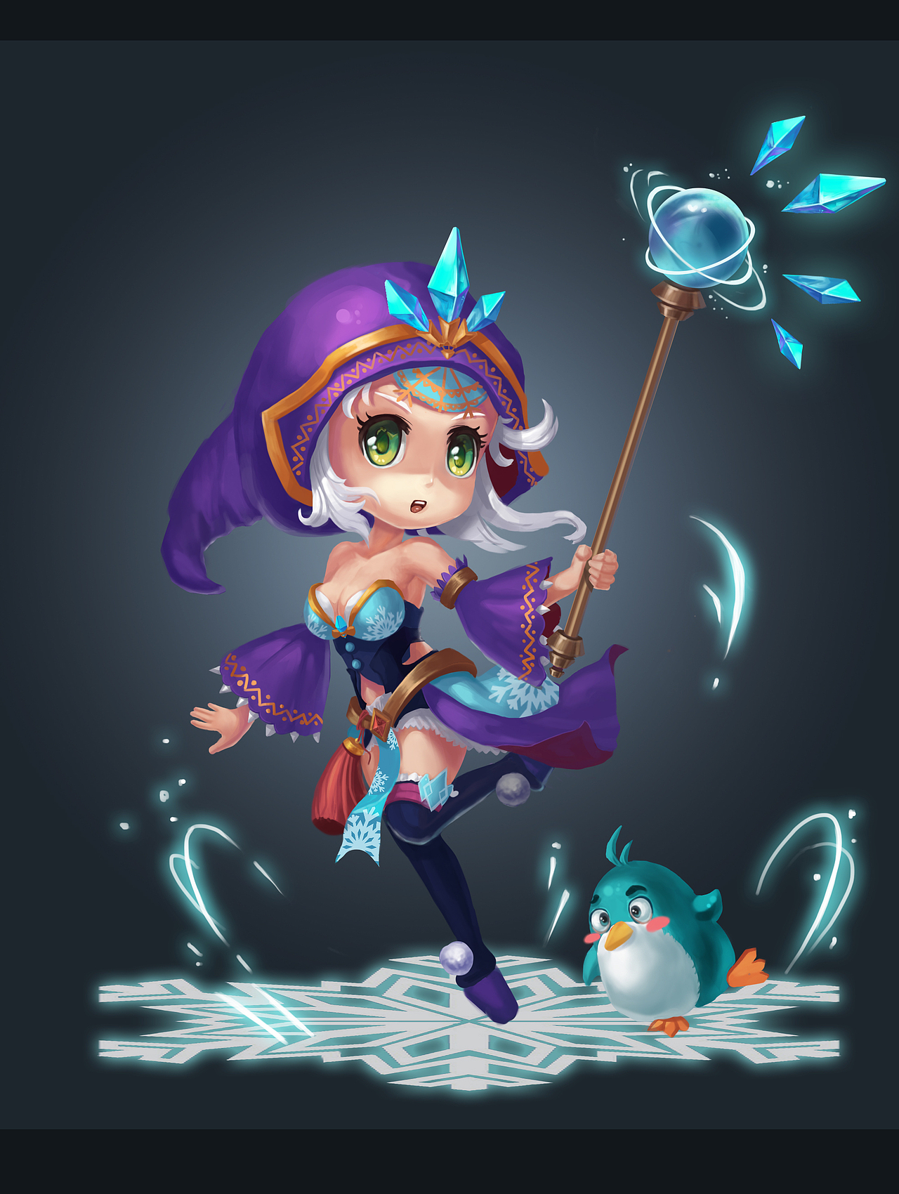 原画q版 信仰自然之神的法师