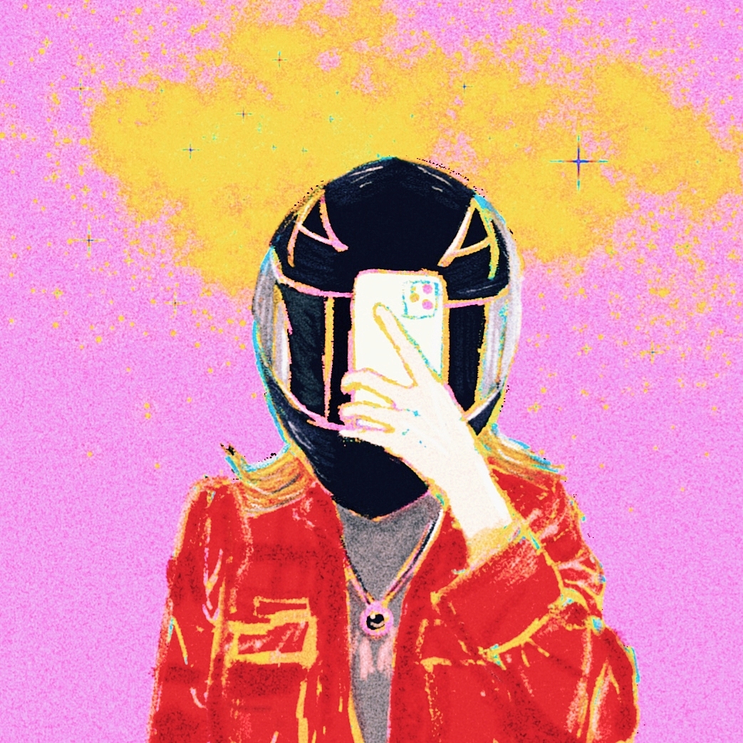 原来骑摩托是很凉快🏍🏍🏍（图ZMjU5NTg0NDE2） - 新锐潮流插画 - 站酷设计师nicemoo原创素材 - 站酷ZCOOL