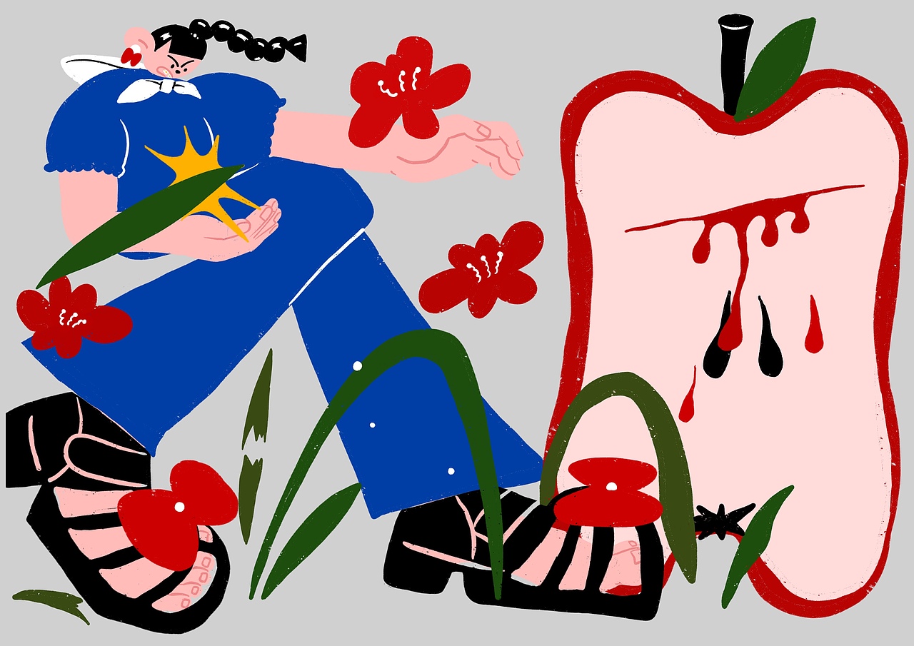 2021年插画《水果与花》（图ZMjgxMzgwNjcy） - 商业插画 - 站酷设计师SUNDOU原创素材 - 站酷ZCOOL