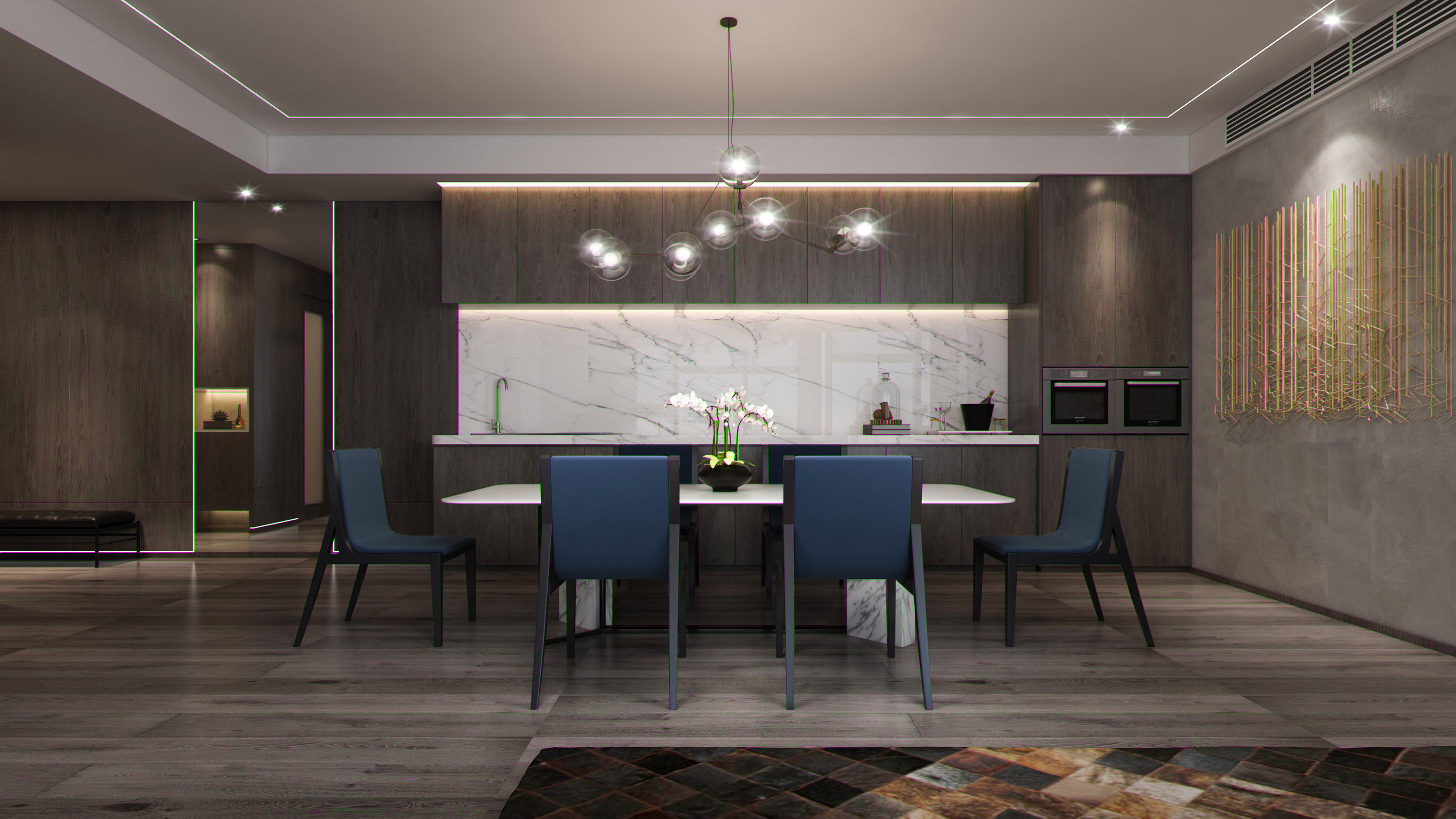 现代客餐厅效果图