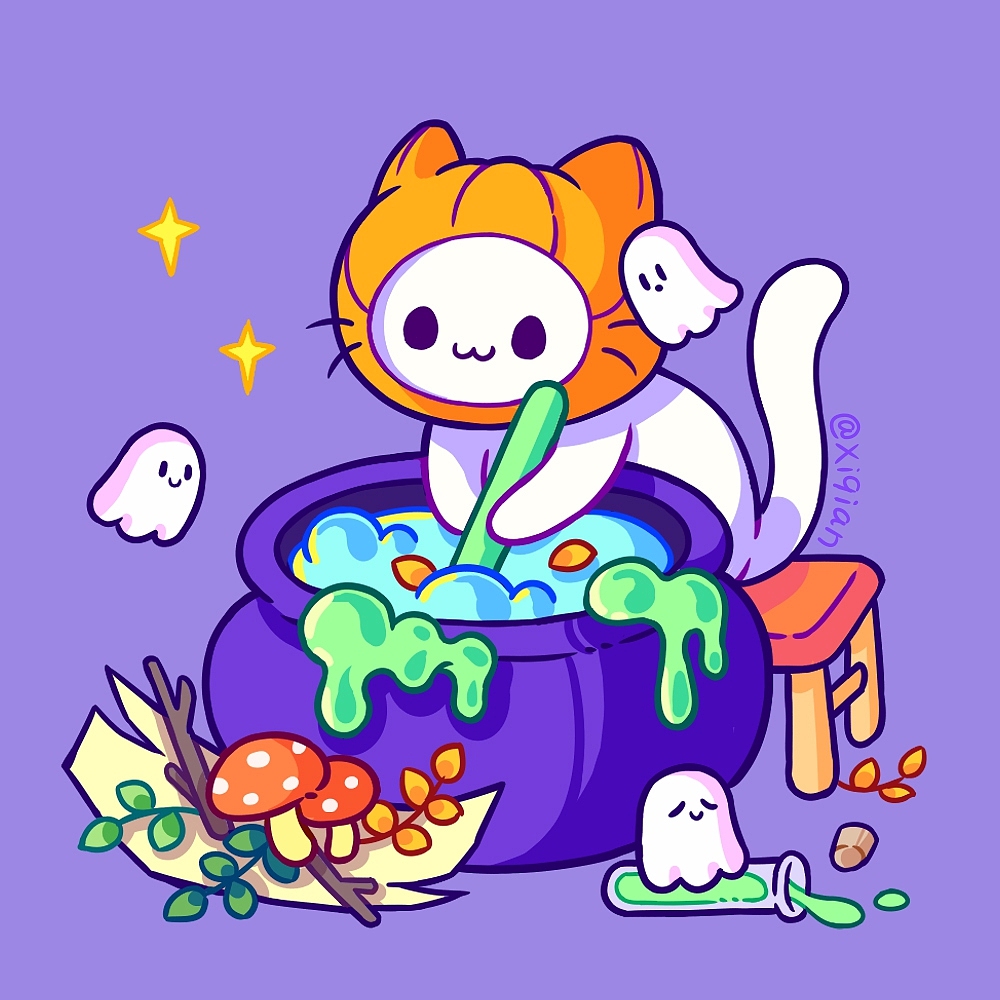插画合集 | 万圣节的小伙伴们