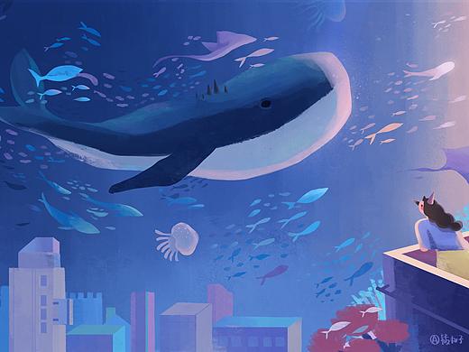 海蓝时见鲸