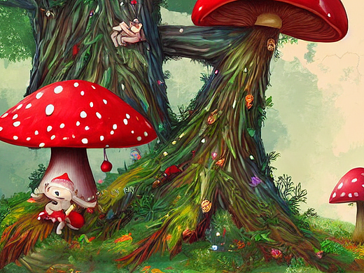 #AI创作实验室#奇幻植物深林（个人主页-ZNjI1NzIwODg=） - AI作品 - 站酷设计师小豆生活原创素材 - 站酷ZCOOL