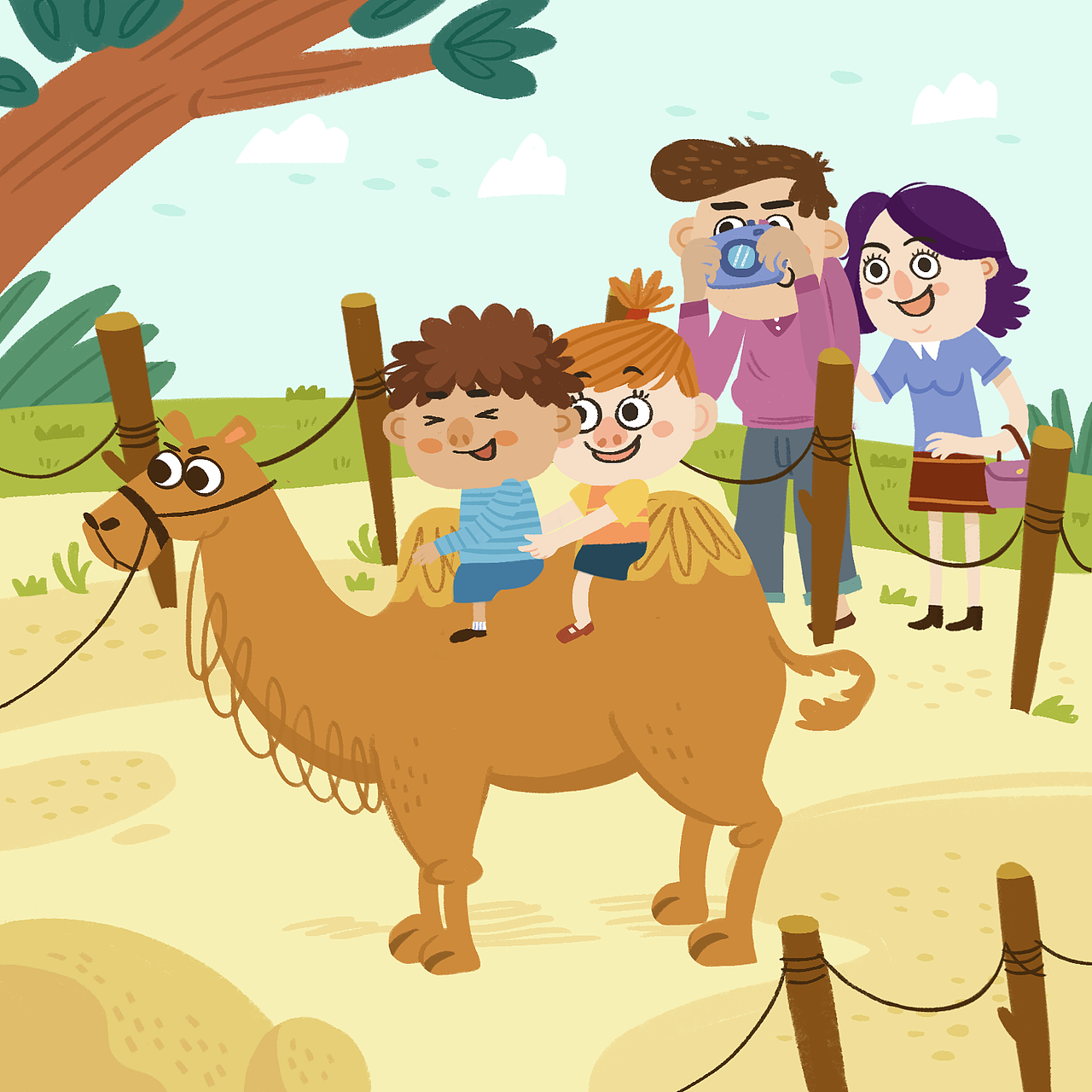 动物园（图ZMTI5NDQ3MjMy） - 儿童插画 - 站酷设计师大福wo原创素材 - 站酷ZCOOL