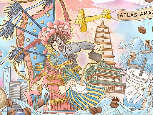ATLAS寰图&锦鲤护体产品插画