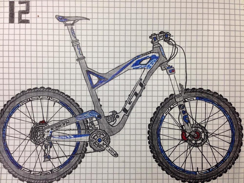 手绘公路车（图ZNDE0MzE5ODQ=） - 创作习作 - 站酷设计师13828891501bb原创素材 - 站酷ZCOOL