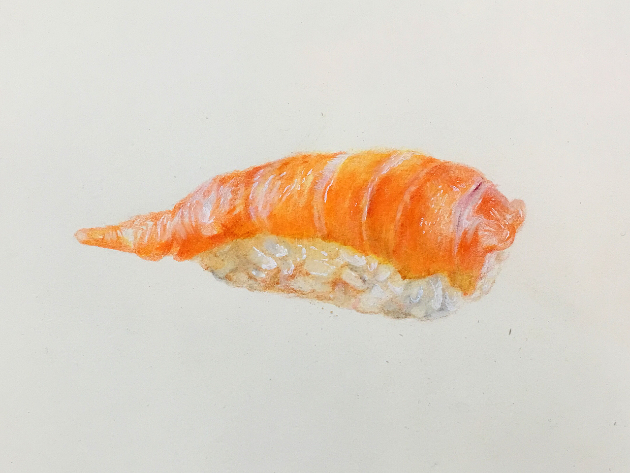 一组彩铅美食作品