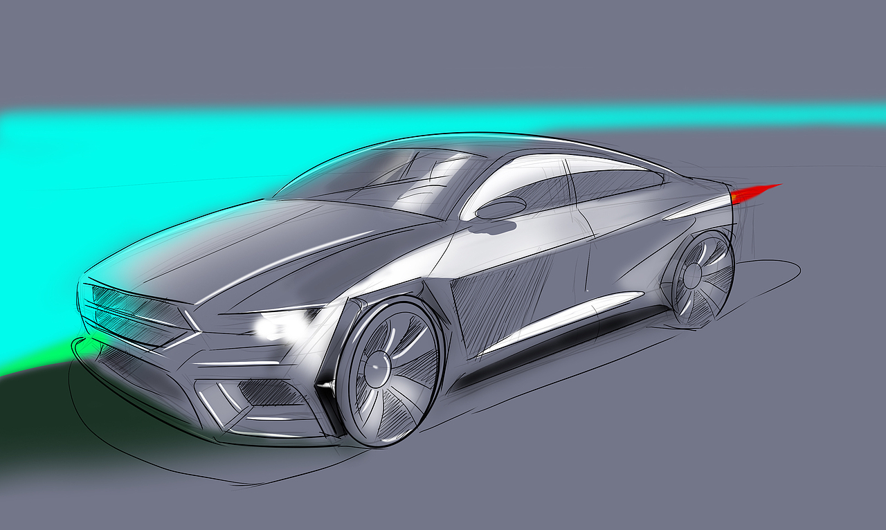 PS减淡工具和加深工具给sketch简单上色（图ZMjA2ODc3MTky） - 交通工具 - 站酷设计师williamo原创素材 - 站酷ZCOOL