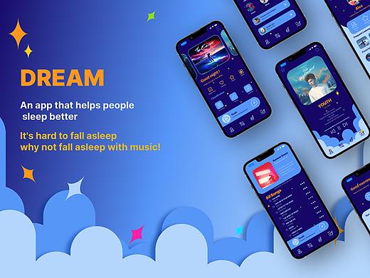 UI设计（DREAM APP）| 一款助眠app界面设计