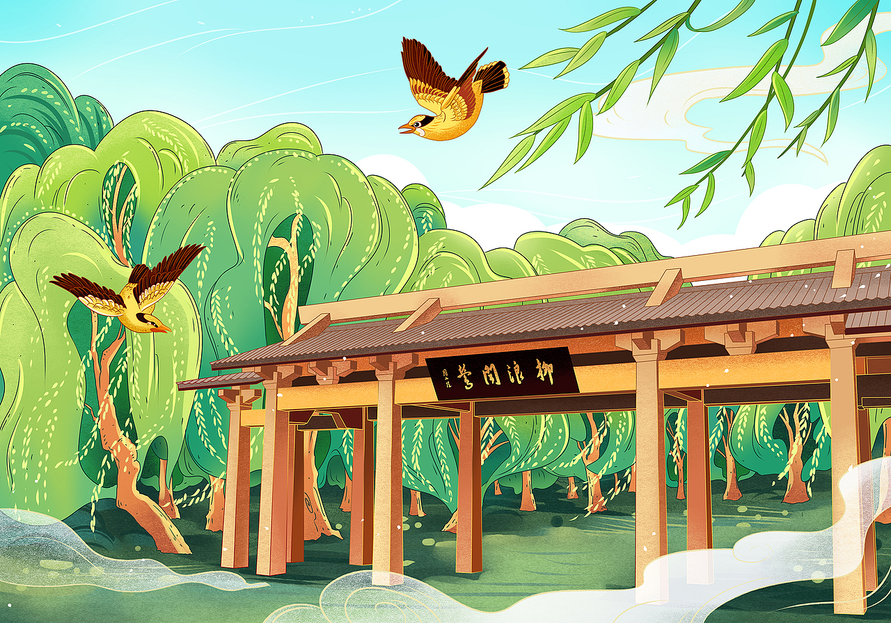 杭州十景手绘图（图ZMjk0ODE1MjI0） - 商业插画 - 站酷设计师晓绘趣味策划原创素材 - 站酷ZCOOL