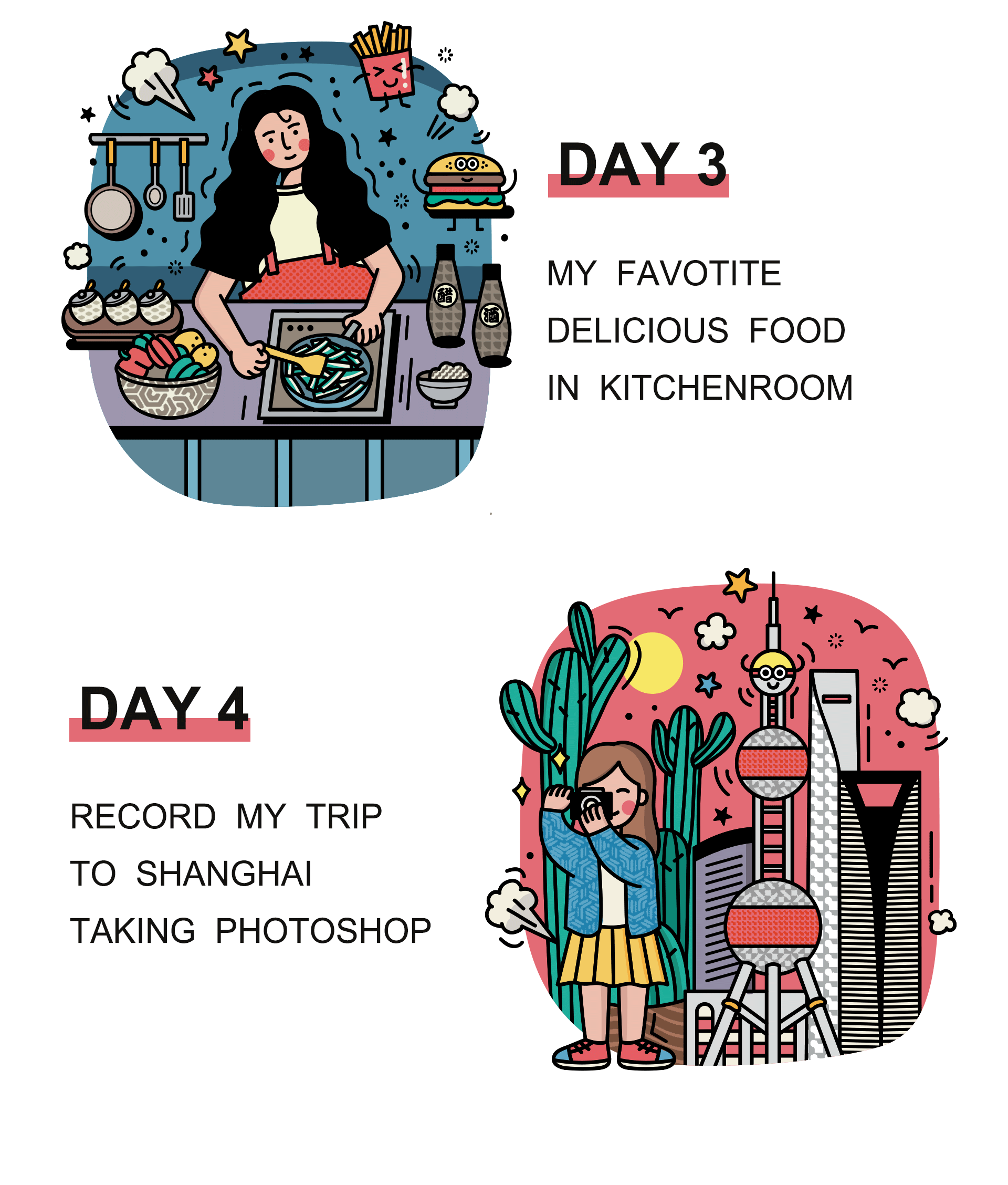 一周插画总结1（图ZMTY5MzkwMzA0） - 创作习作 - 站酷设计师棒棒糖_lz原创素材 - 站酷ZCOOL