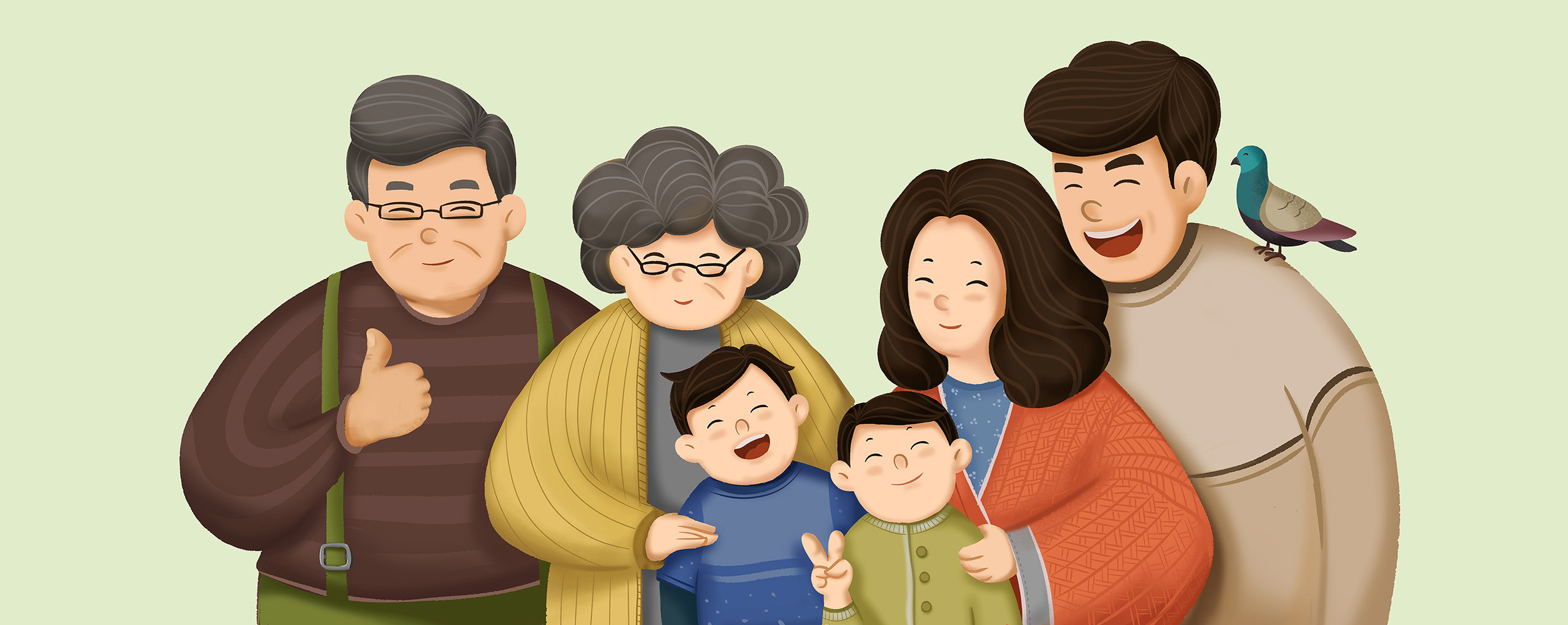 卡通幸福的一家人图片素材免费下载 - 觅知网