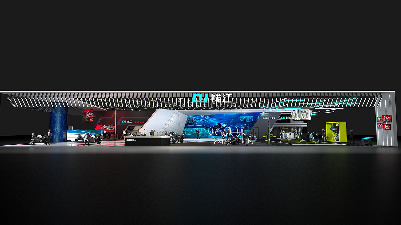 浮提设计|钱江科技展台设计