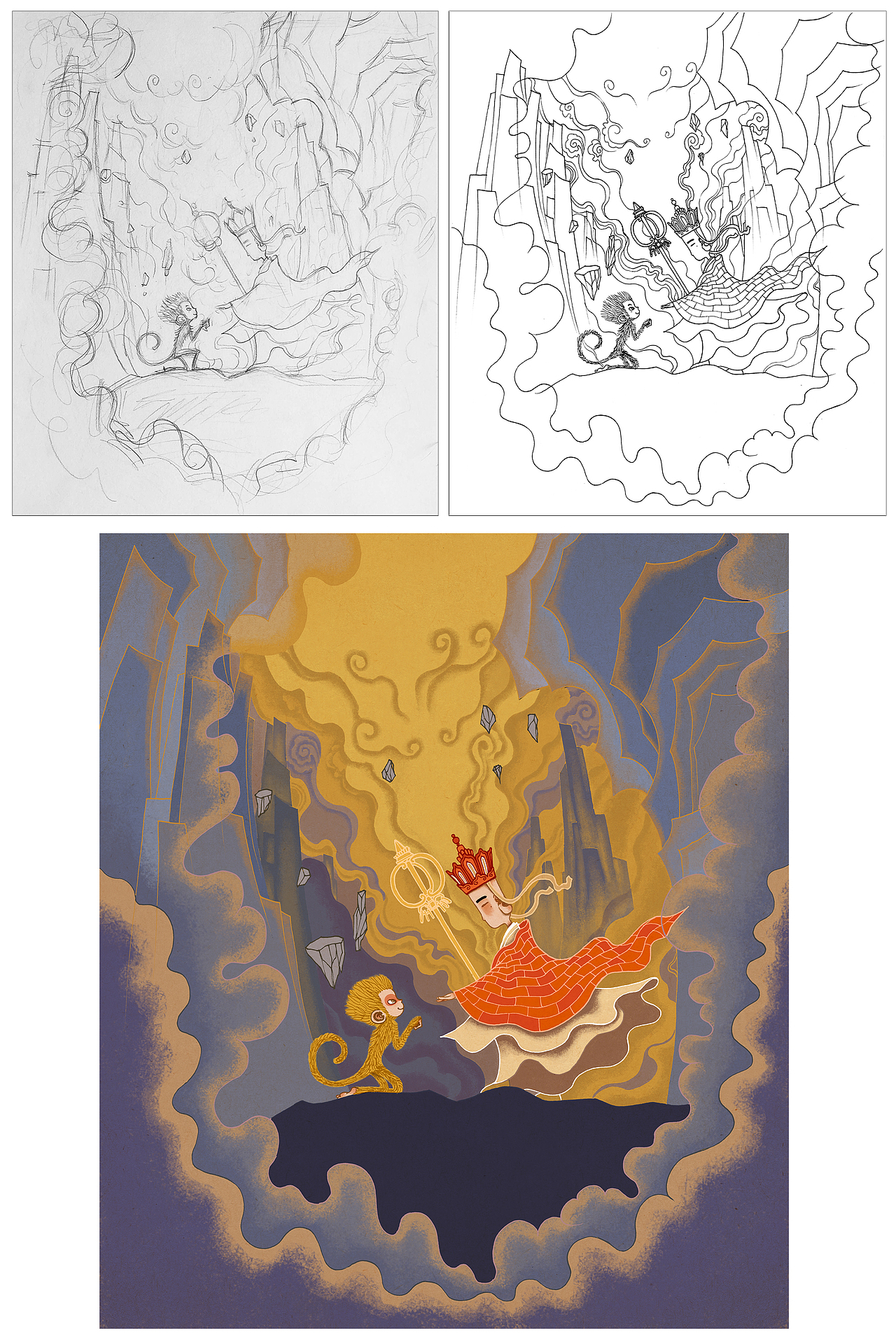 以上是第一本的部分插图☕️
下面是编辑发来的内文部分排版～