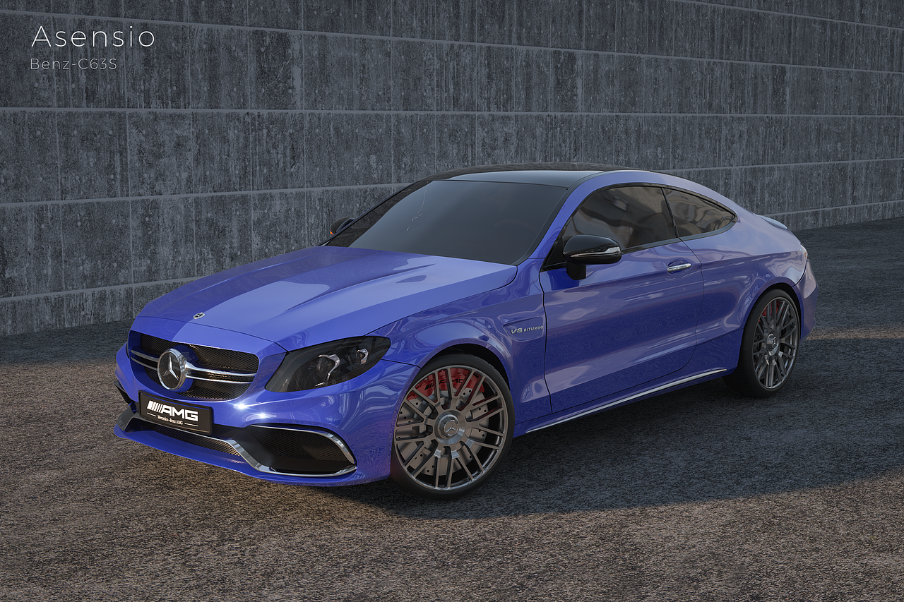 Benz-C63 S  | 建模加渲染 |