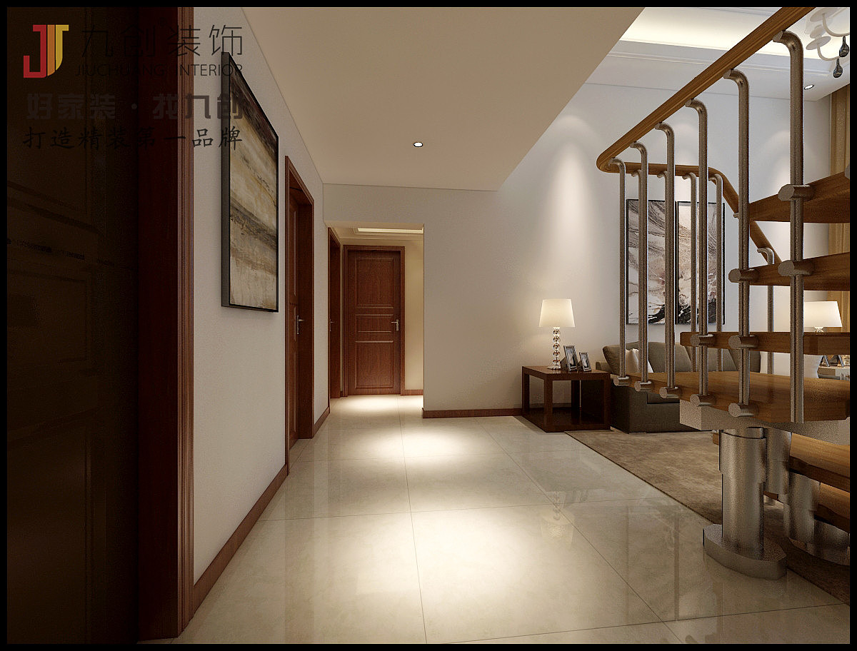 淄博临淄棠悦208㎡两叠装修,淄博别墅装修,现代风格装修设计效果图