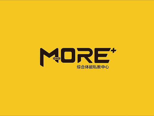 more+综合体能私教中心 健身logo标志海报