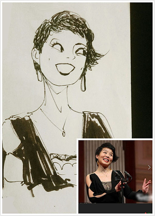 龚琳娜手绘肖像