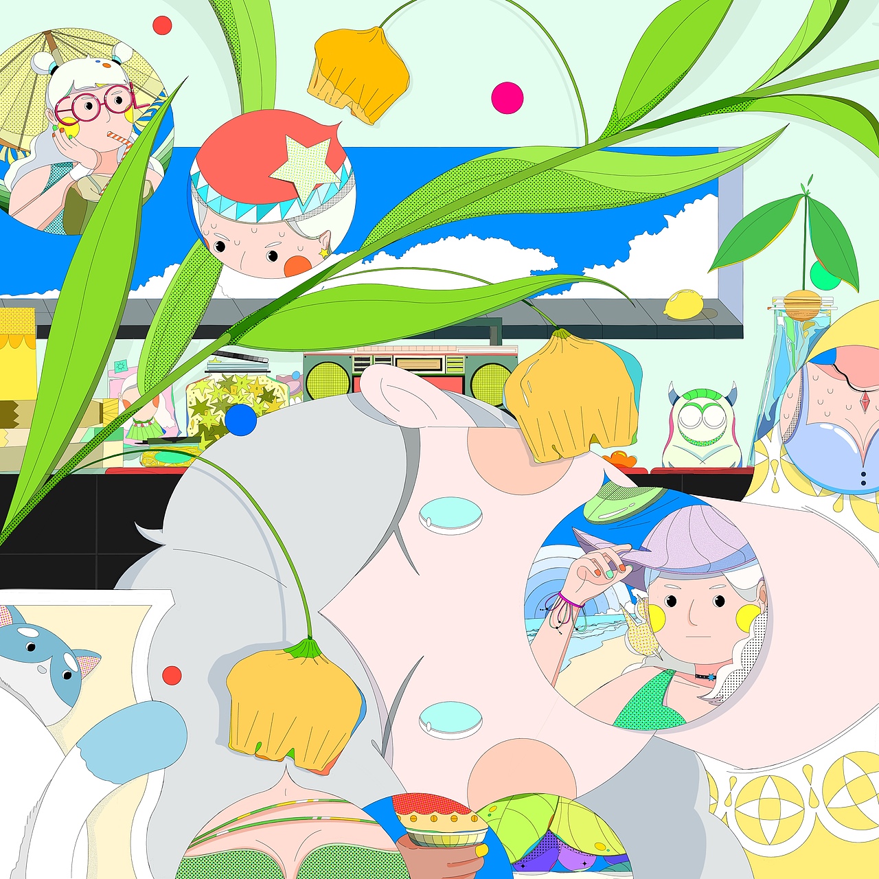 無盡夏（圖ZMjkyNDUyMjk2） - 藝術(shù)插畫 - 站酷設(shè)計師西椰子原創(chuàng)素材 - 站酷ZCOOL