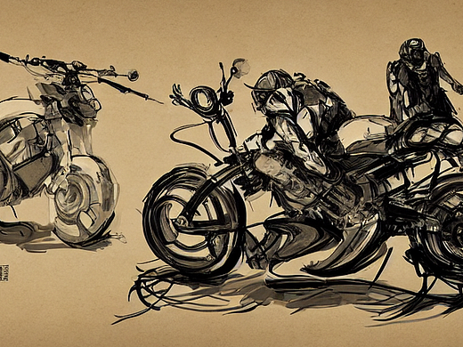 #AI創(chuàng)作實(shí)驗(yàn)室#摩托車（個(gè)人主頁(yè)-ZNjI1NTE4ODQ=） - AI作品 - 站酷設(shè)計(jì)師TuzkiSso原創(chuàng)素材 - 站酷ZCOOL
