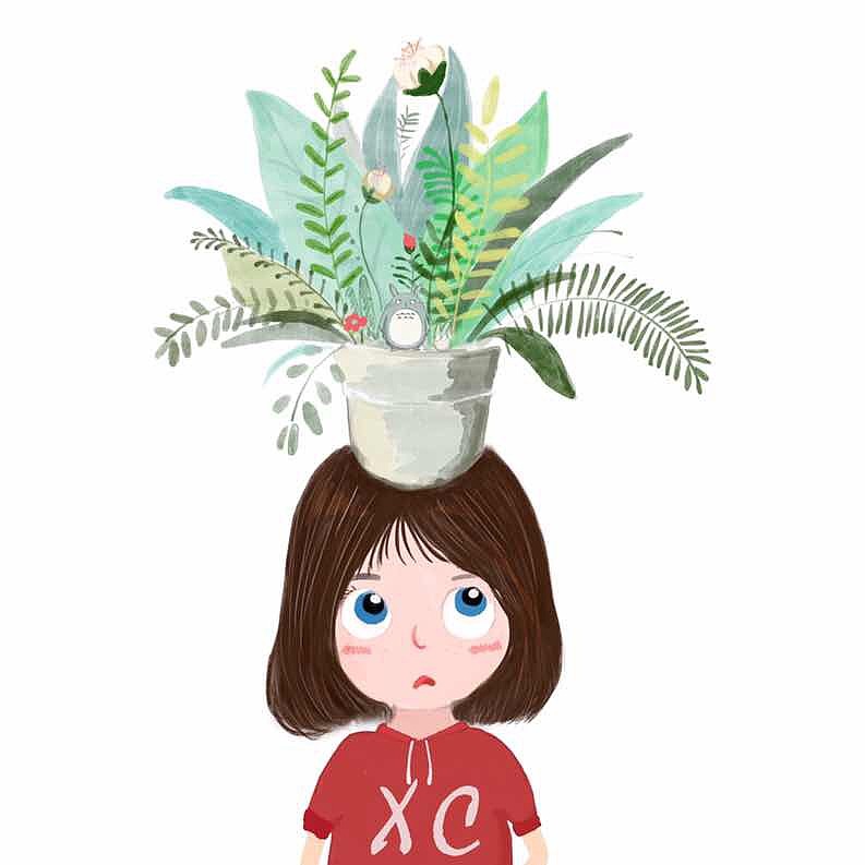 呀呀,特别简单为了让自己运动画得一个头像这个画得是我得室友一对小