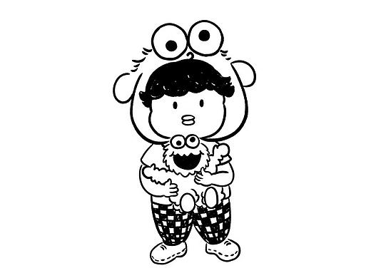 戴芝麻街✖️小男孩👦