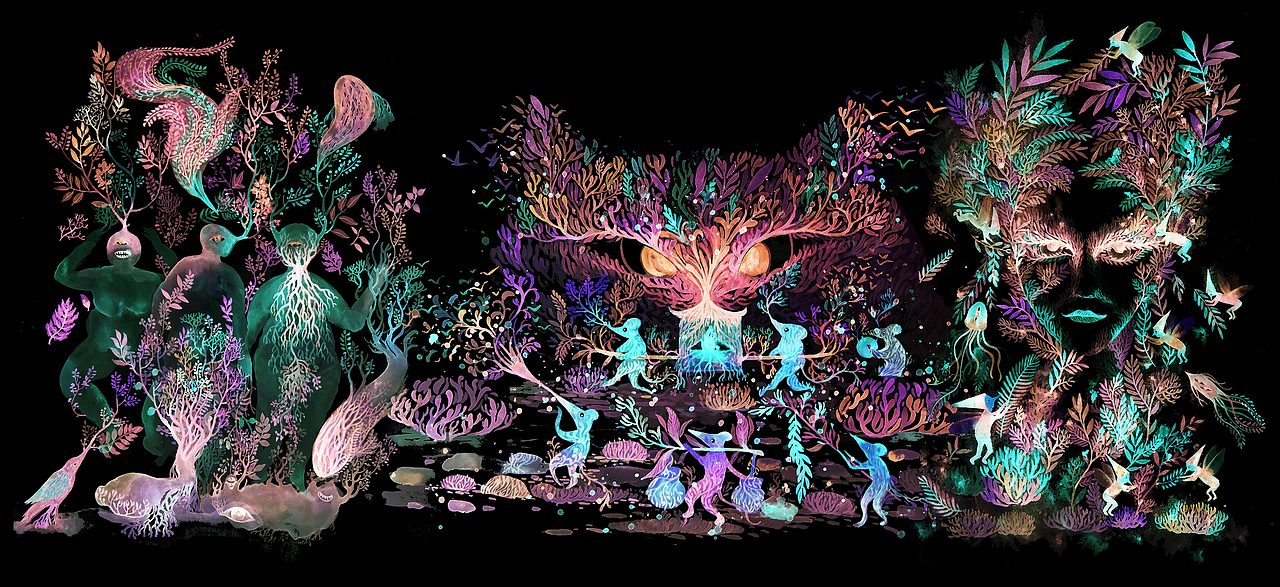 奇幻森林（图ZMjA3Nzg1NTg0） - 商业插画 - 站酷设计师善成设计原创素材 - 站酷ZCOOL