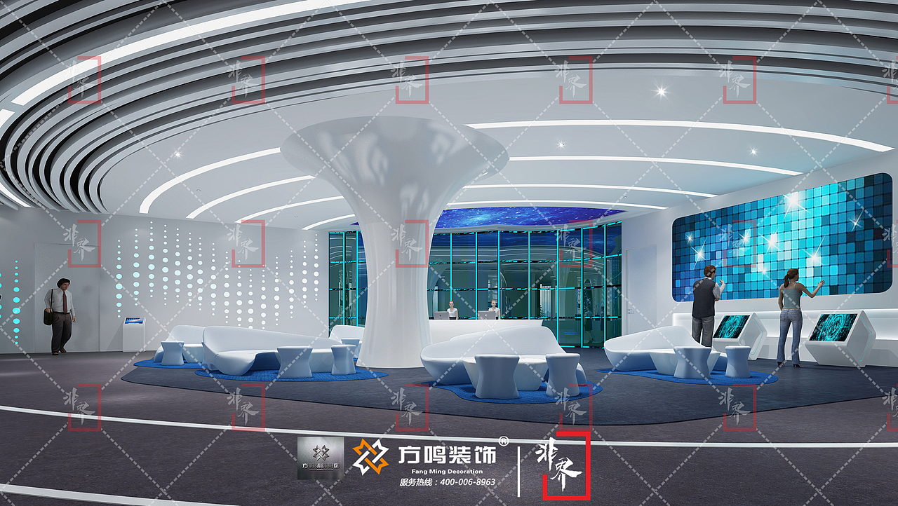 山西省科技成果孵化中心办公室装修设计效果图|公司